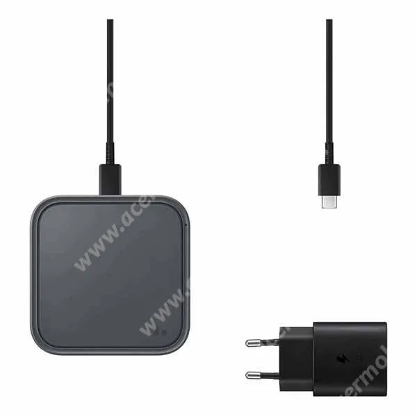 ACER Liquid S1 Samsung asztali töltő állomás, QI Fast Wireless 15W gyorstöltő, USB-C aljzat + hálózati töltő, Fogadóegység nélkül, EP-P2400TBEGEU, Fekete