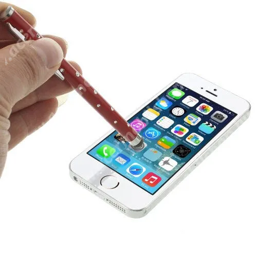 ACER Liquid S1 EXKLUZÍV érintőképernyő ceruza - strassz kővel díszített, kapacitív kijelzőhöz - PIROS