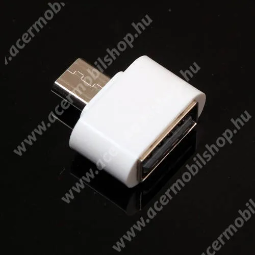 ACER Liquid Z3 Adapter - USB stick / pendrive csatlakoztatáshoz - OTG / microUSB - FEHÉR - SUPERMINI!